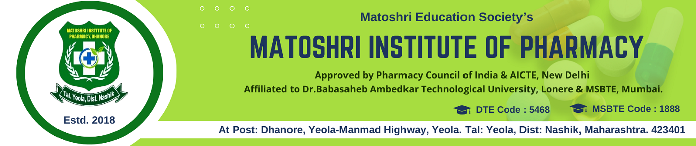 MATOSHRI INSTITUTE OF PHARMACY Logo